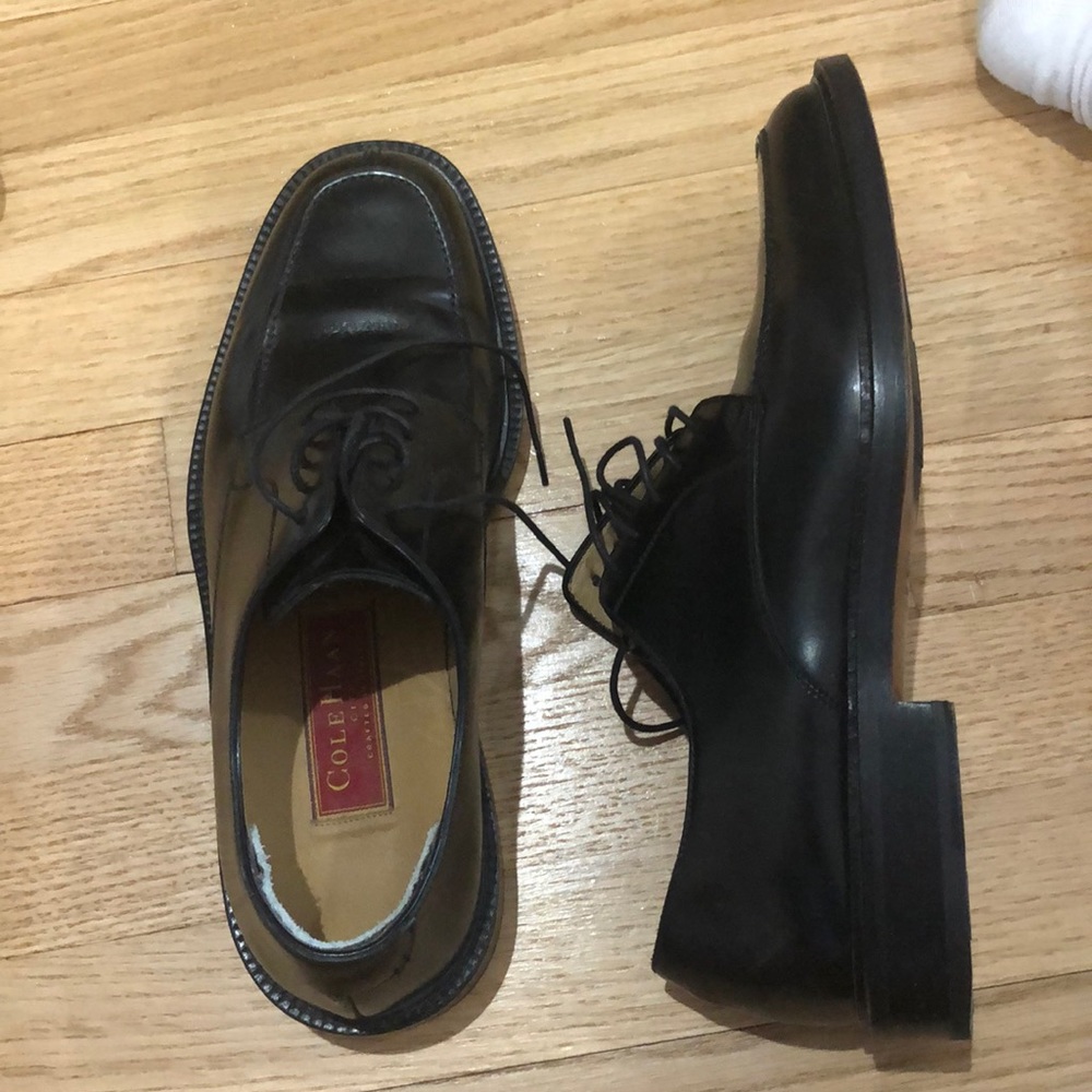 Black male dress shoes from cold haan